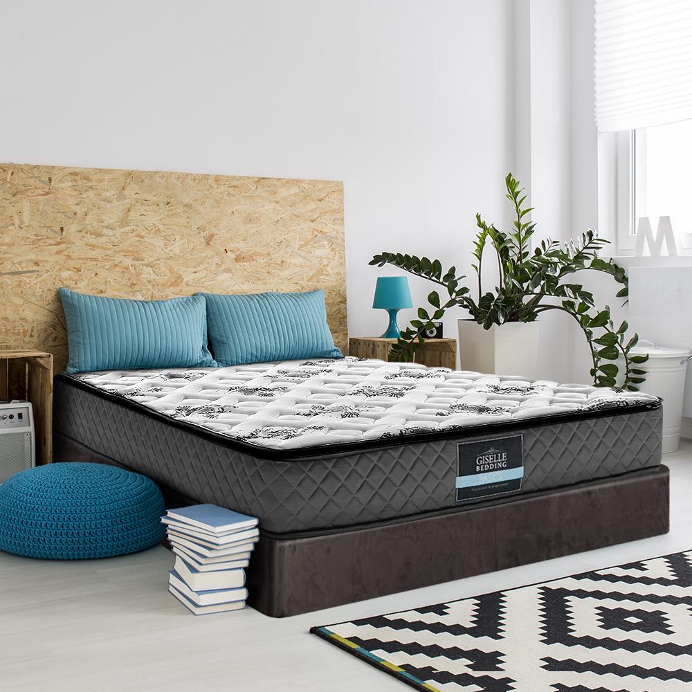 Giselle SINGLE Size Mattress Bed Pillow Top Firm Foam Bonnell Spring 24CM